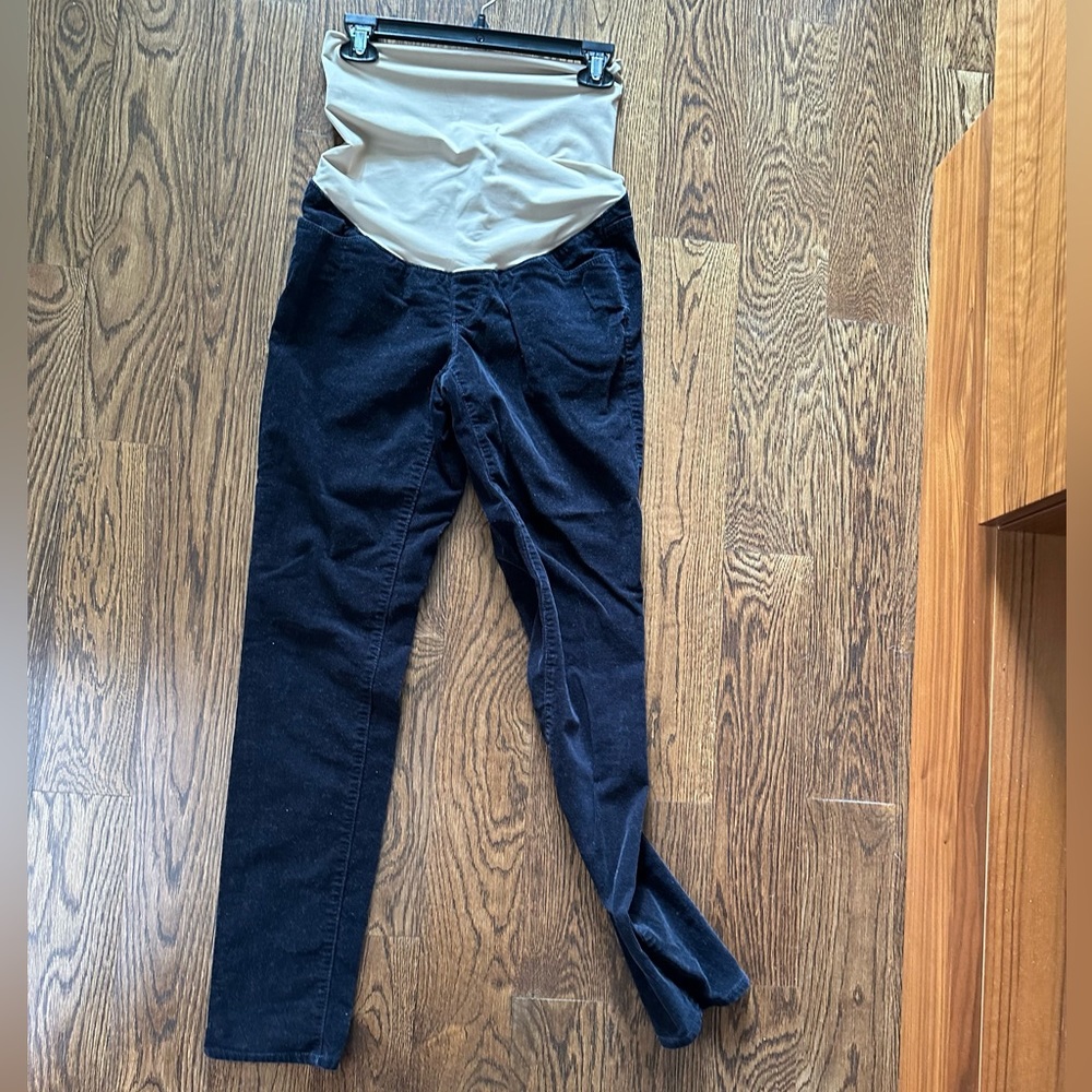 Ann Taylor Loft maternity corduroys, navy, 4M